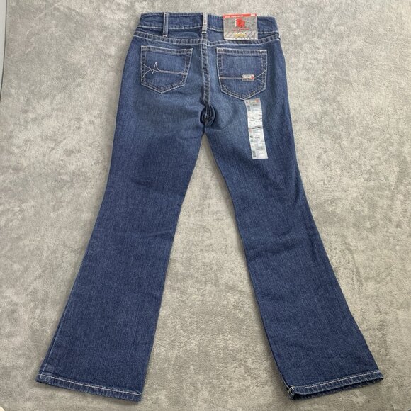 Ariat Jeans Women 28S FR Mid Rise Boot Cut Work Chore Horse Farm Cowgirl Western - Picture 12 of 14